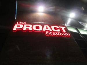 The Proact Stadium sign