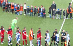 The pre match handshakes