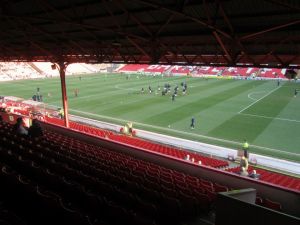 The view from the back of the West Stand