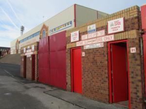 The turnstiles and the main entrance