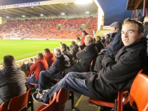 Enjoying the extra leg room that FA Cup ties often allow!