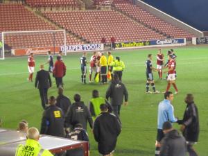 Handshakes at full time