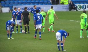 Chesterfield are given a free kick