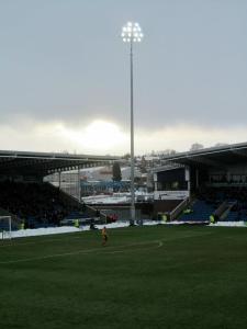 The floodlights shine over the Proact Stadium