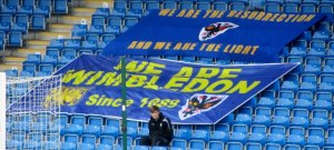 Flags on the away stand