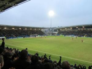 The fans celebrate the second goal
