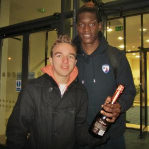 Man of the match and goalscorer Armand Gnanduillet