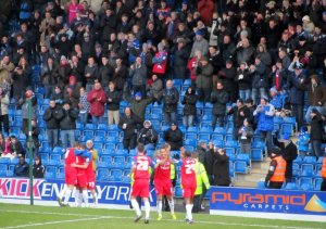 Cody McDonald puts Gillingham ahead on the 50th minute