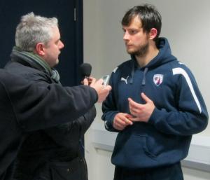 Chesterfield goalkeeper speaks to Radio Sheffield's Paul Fisher