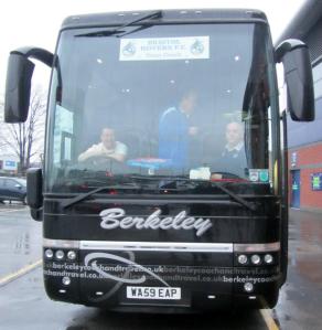 The Bristol Rovers team coach 