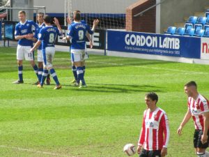 Lester bags his second and the Spireites' fourth of the game