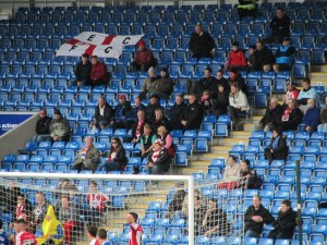 The away fans watch as their side is well beaten