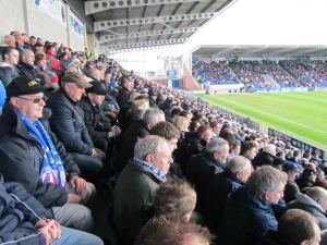 The Chesterfield fans in the East Stand