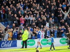 Jack Lester goes on a lap of honour