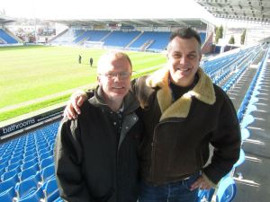 Commentator Steve and cameraman Andy