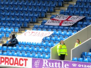 Flags on the away end 