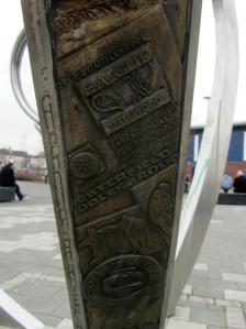 A carving commemorating Chesterfield's FA Cup Semi Final, which took place 16 years ago today