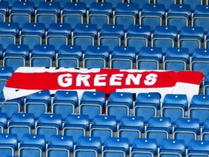 A flag on the away end