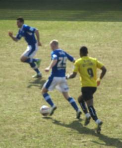 Drew Talbot charges forward