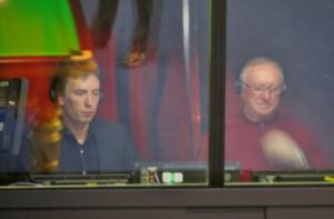 Commentators and former World Champions, Ken Doherty and Dennis Taylor