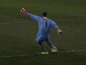 Marek Stech takes a throw in