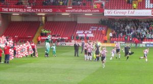 The pre-match handshakes
