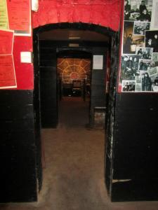 Looking through to the spider room