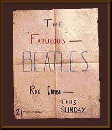 An original poster for the Beatles at the Casbah