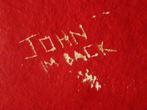 John carved his name on the wall for a second time after a performance on the stage in the spider room!
