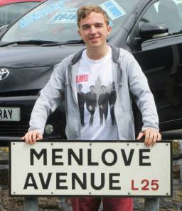 A road sign for the street John Lennon grew up on