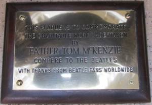 A plaque in Cavern Walks