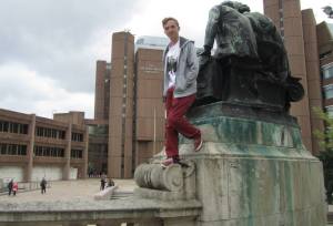 Recreating John Lennon's pose