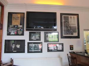 Stuart Sutcliffe memorabilia on the wall