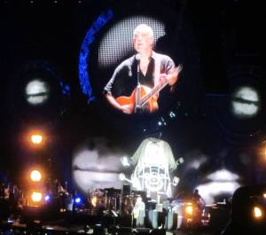 Townshend performs on acoustic guitar