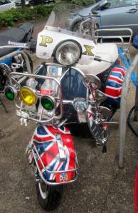 Mod scooters outside the venue