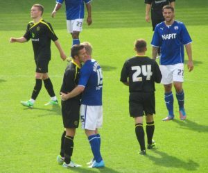 Handshakes at full time