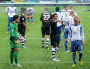 Sam Hird shouts instructions to the defenders