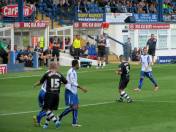 The two managers watch the early action