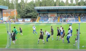 The set piece is defended solidly