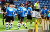 Chesterfield players warm up