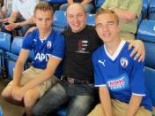 Michael, my Dad and me on the away end