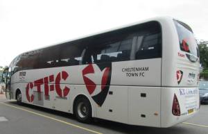 The Cheltenham team coach