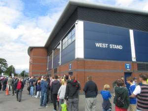 Long queues at the ticket office