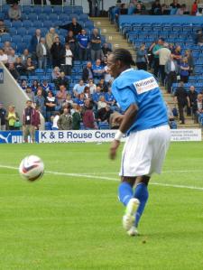 Nathan Smith warms up for Chesterfield
