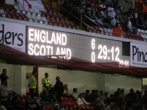 6-0 with nearly half an hour to go (the clock counts down)