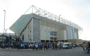 Fans arrive at Elland Road