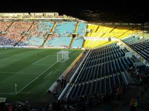 The South Stand was empty for this evening's game