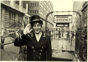 John Lennon outside the gentleman's toilets 