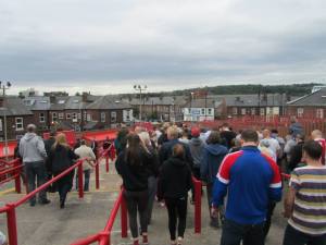 The supporters head home