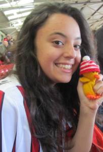 Hannah is excited for kick off!